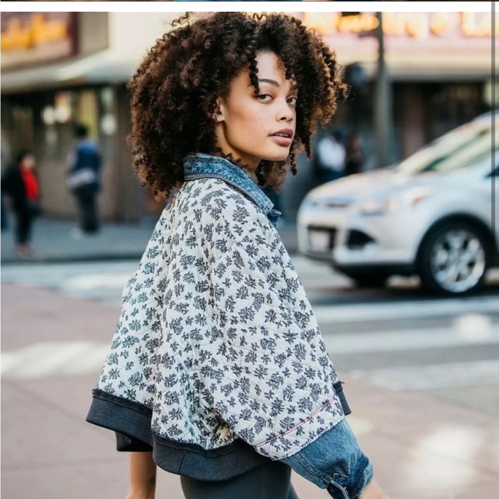 Free People Ditsy Denim Jacket